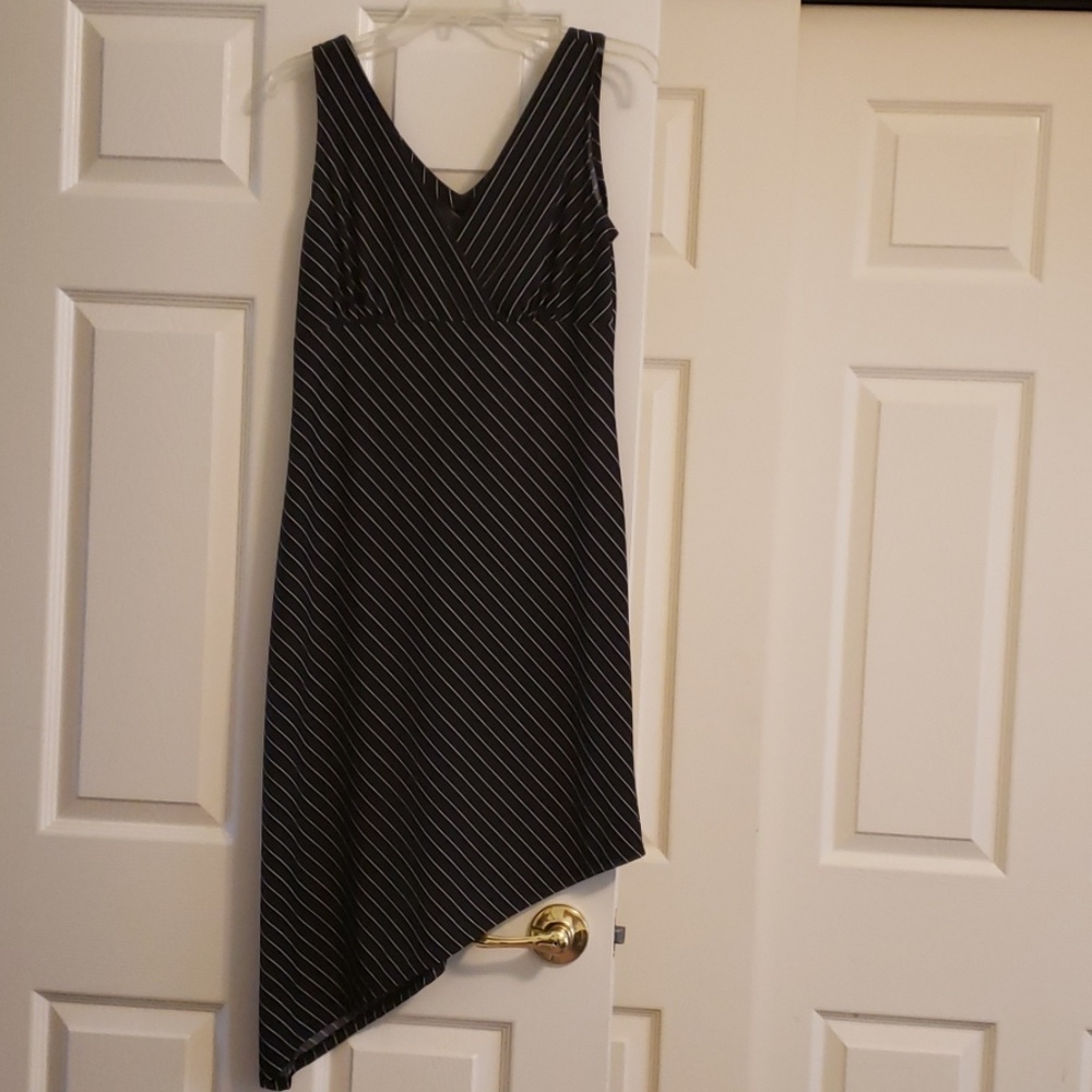Black striped dress